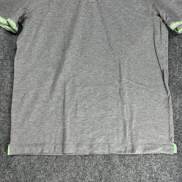 Banana Republic Performance Pique Polo Shirt Mens Large Standard Fit Gray Green - Picture 2 of 7